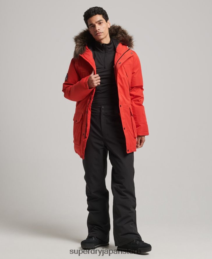 エベレスト ダウン スノー パーカー コート 男性 Superdry 衣類 赤 2J62PZ4515