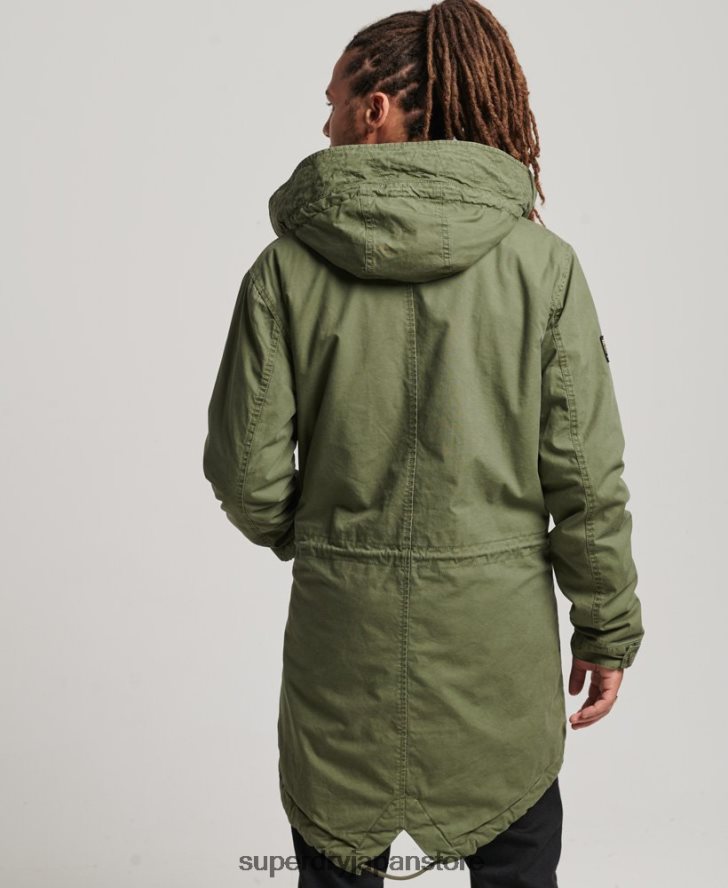 ミリタリーフィッシュテールパーカージャケット 男性 Superdry 衣類 カーキ 2J62PZ4517