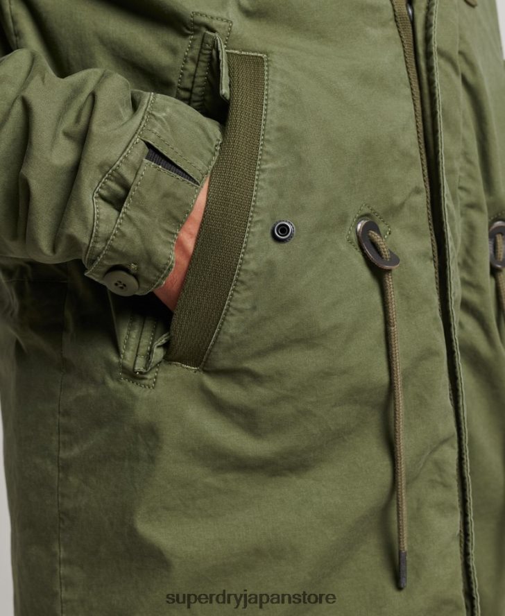 ミリタリーフィッシュテールパーカージャケット 男性 Superdry 衣類 カーキ 2J62PZ4517