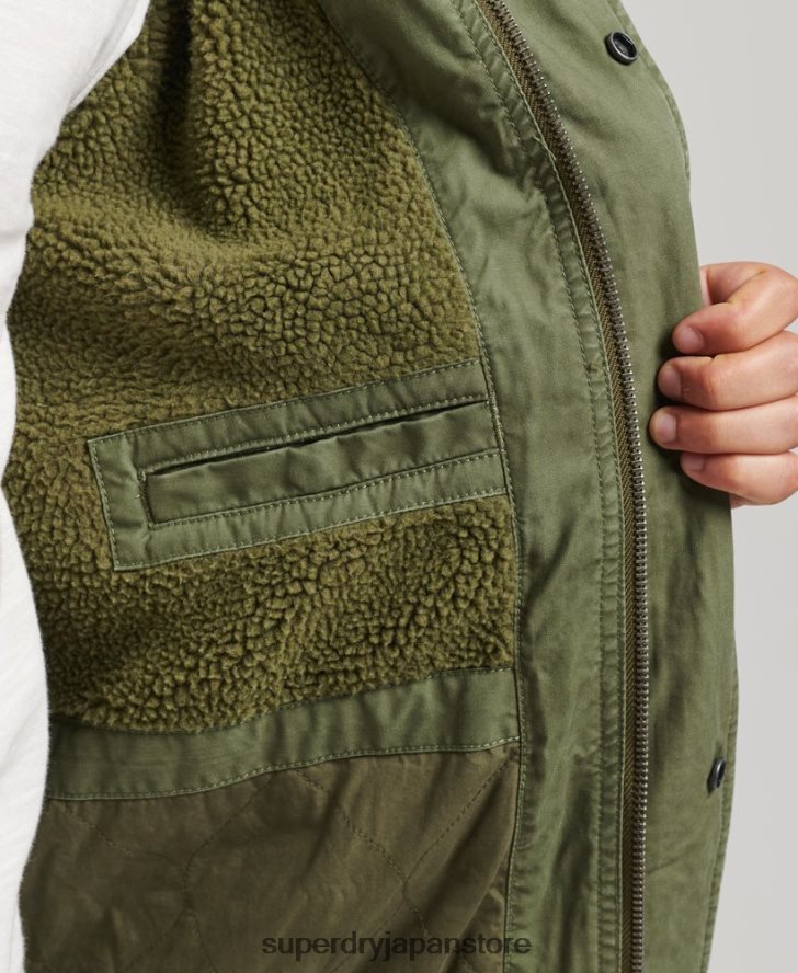 ミリタリーフィッシュテールパーカージャケット 男性 Superdry 衣類 カーキ 2J62PZ4517