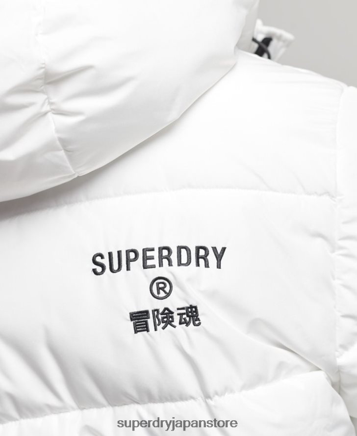 ロゴ入りフード付き延縄コート 男性 Superdry 衣類 白 2J62PZ4522