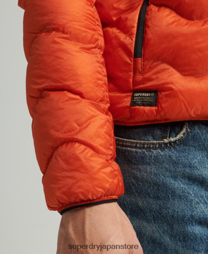 フード付きミッドレイヤージャケット 男性 Superdry 衣類 オレンジ 2J62PZ4527