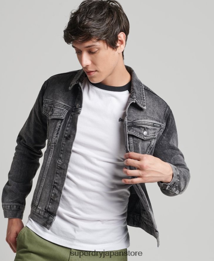 ハイウェイマン トラッカー ジャケット 男性 Superdry 衣類 黒 2J62PZ4530