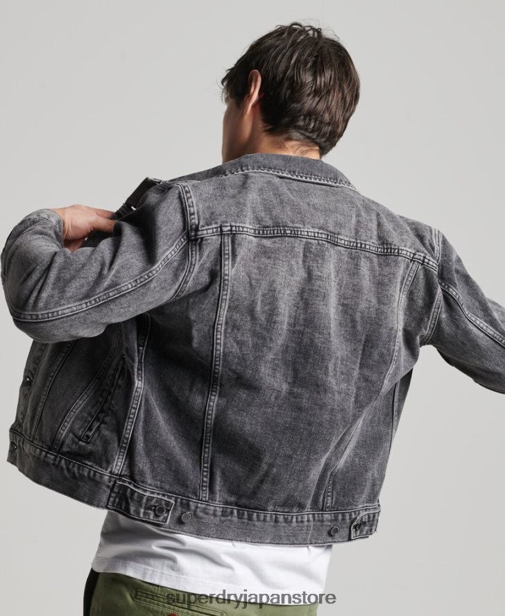 ハイウェイマン トラッカー ジャケット 男性 Superdry 衣類 黒 2J62PZ4530