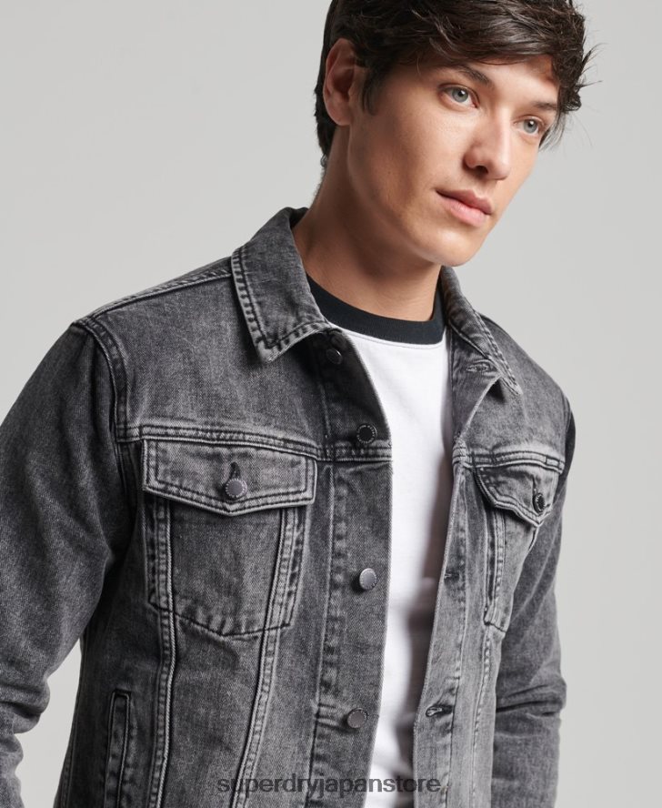 ハイウェイマン トラッカー ジャケット 男性 Superdry 衣類 黒 2J62PZ4530