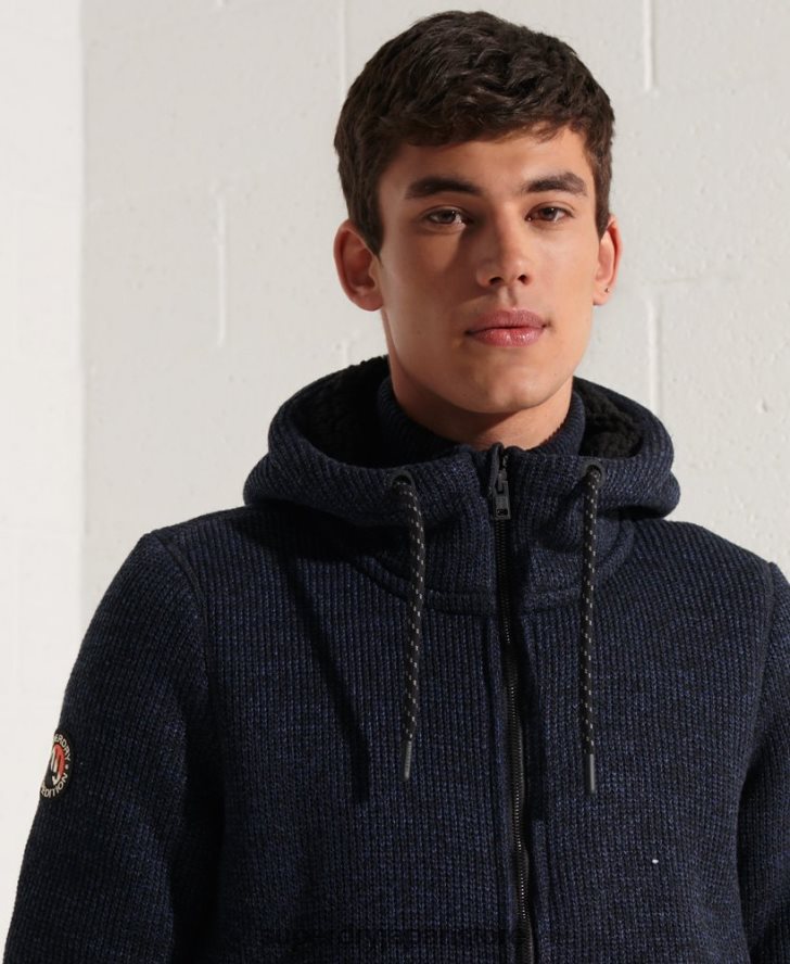 エクスペディション ジップスルー フード付きジャケット 男性 Superdry 衣類 青 2J62PZ4531