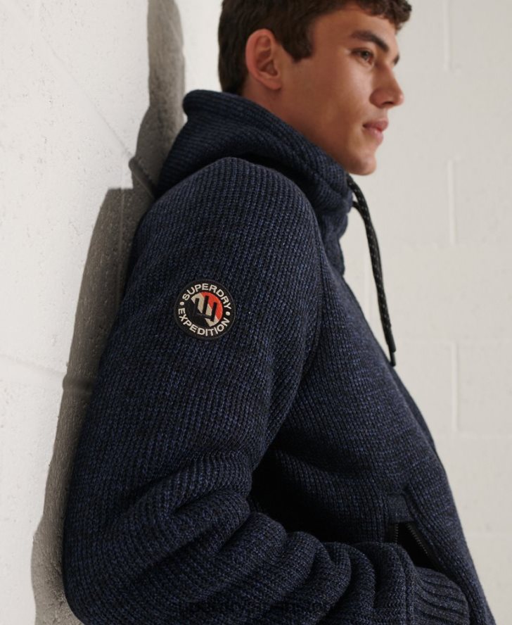 エクスペディション ジップスルー フード付きジャケット 男性 Superdry 衣類 青 2J62PZ4531