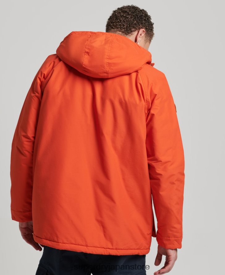 マウンテンパデッドパーカーコート 男性 Superdry 衣類 オレンジ 2J62PZ4532