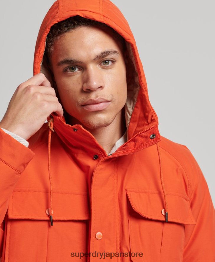 マウンテンパデッドパーカーコート 男性 Superdry 衣類 オレンジ 2J62PZ4532
