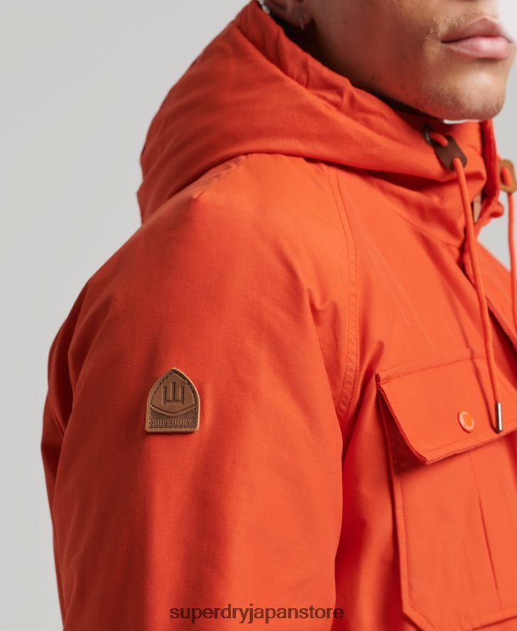 マウンテンパデッドパーカーコート 男性 Superdry 衣類 オレンジ 2J62PZ4532