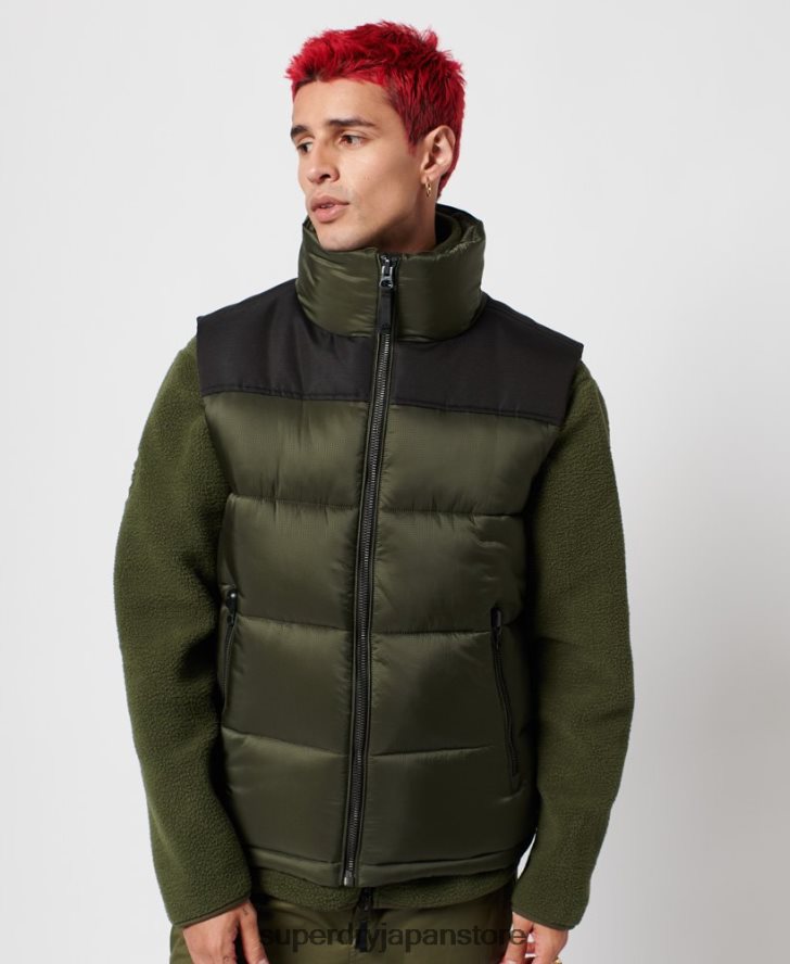 パッド入りジレ 男性 Superdry 衣類 カーキ 2J62PZ4534