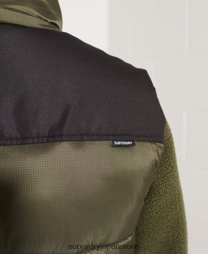 パッド入りジレ 男性 Superdry 衣類 カーキ 2J62PZ4534