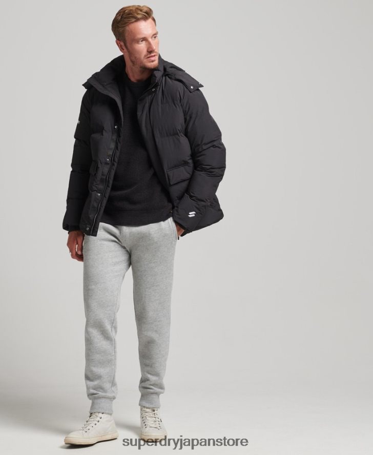 ショートボクシーパファージャケット 男性 Superdry 衣類 黒 2J62PZ4535