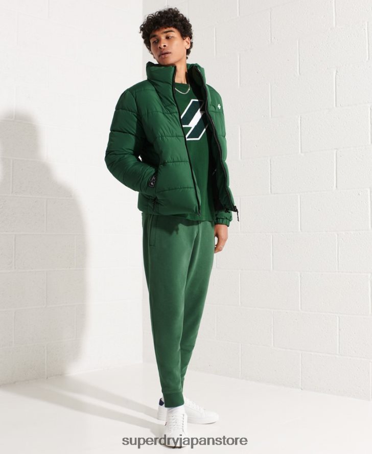 フードなしスポーツダウンジャケット 男性 Superdry 衣類 緑 2J62PZ4536