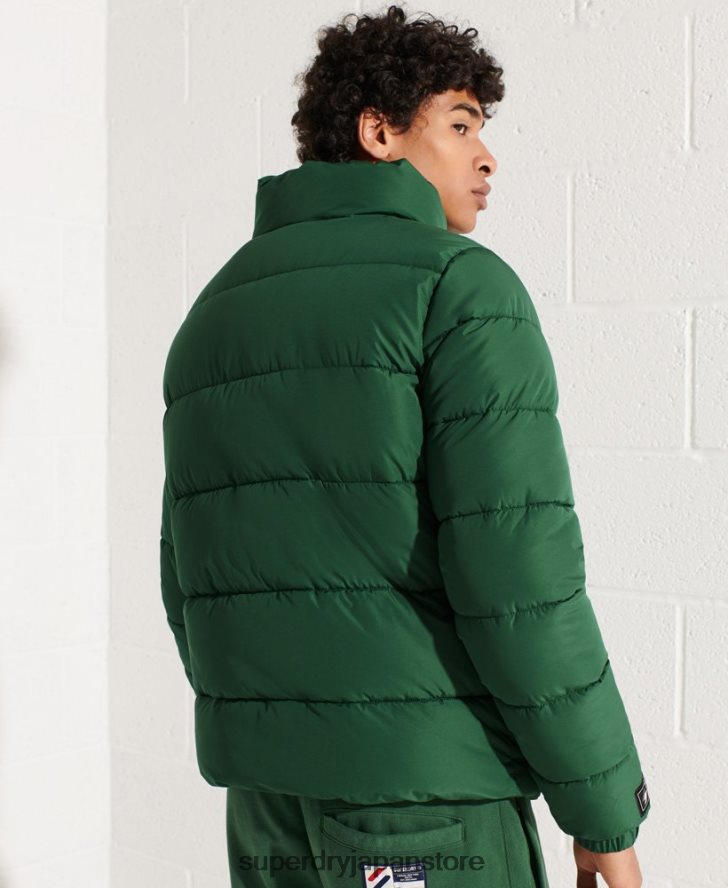 フードなしスポーツダウンジャケット 男性 Superdry 衣類 緑 2J62PZ4536