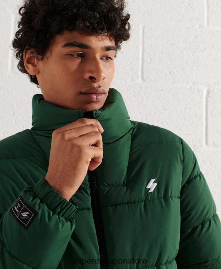 フードなしスポーツダウンジャケット 男性 Superdry 衣類 緑 2J62PZ4536