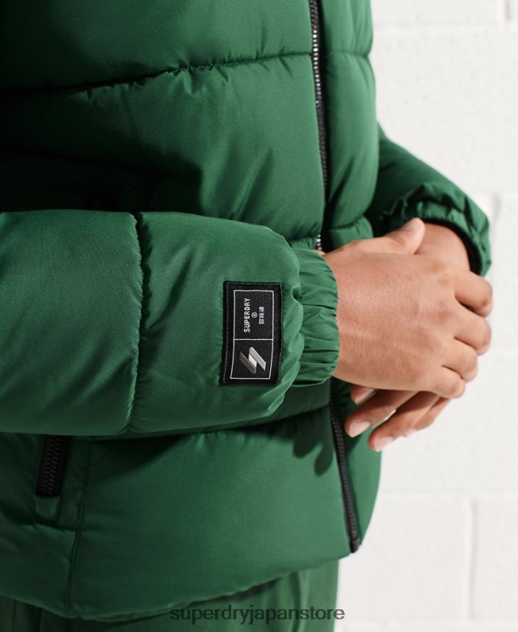 フードなしスポーツダウンジャケット 男性 Superdry 衣類 緑 2J62PZ4536