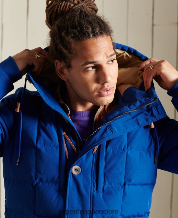 山岳遠征パーカーコート 男性 Superdry 衣類 青 2J62PZ4537