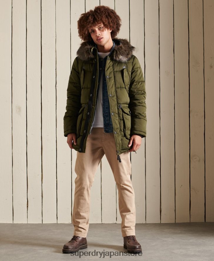 チヌークパーカー 男性 Superdry 衣類 緑 2J62PZ4538