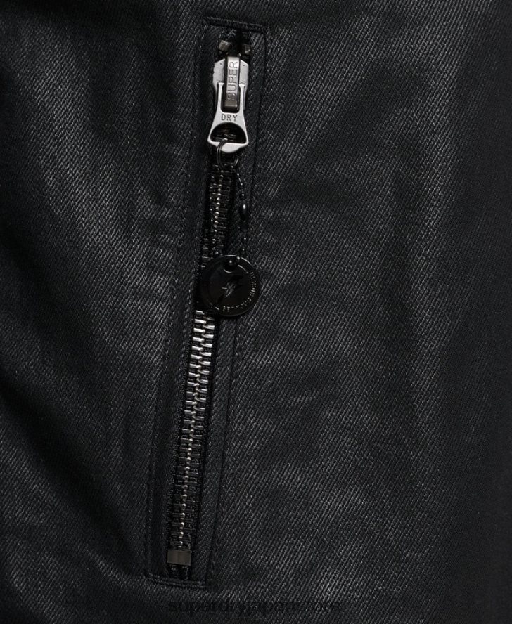 ヴィンテージコーティングデニムジャケット 男性 Superdry 衣類 黒 2J62PZ4540