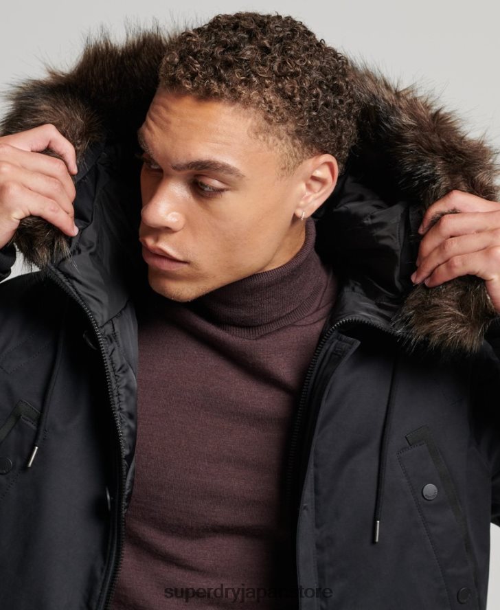 オリジナル＆ヴィンテージパーカーコート 男性 Superdry 衣類 黒 2J62PZ4542