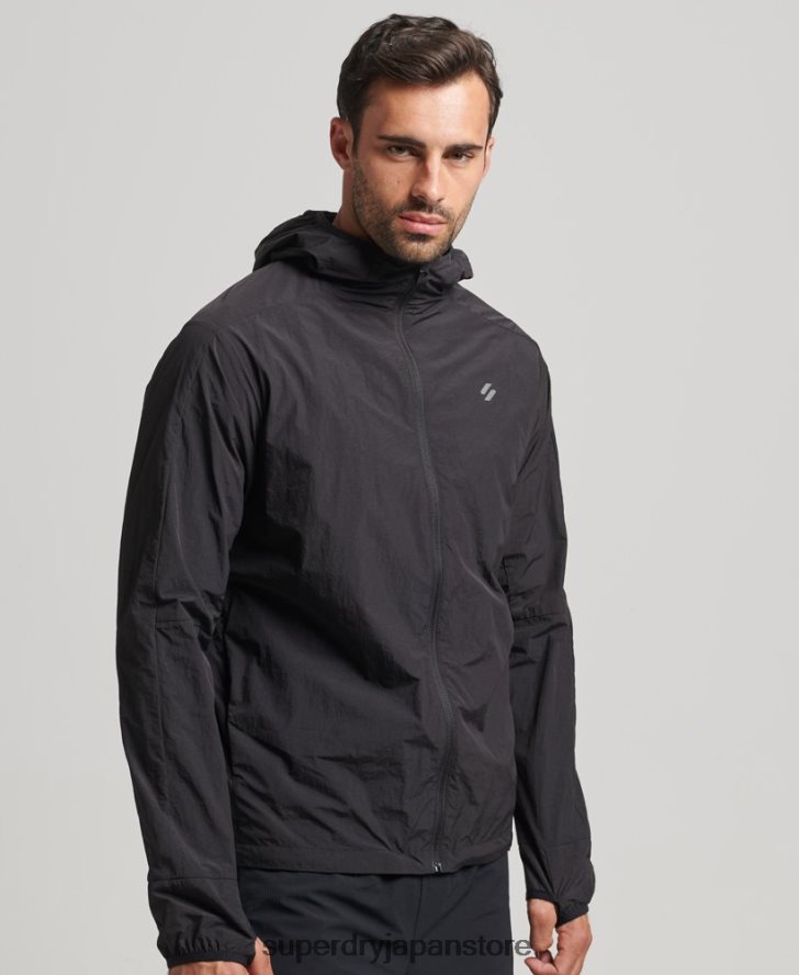 ランニングジャケット 男性 Superdry 衣類 黒 2J62PZ4544