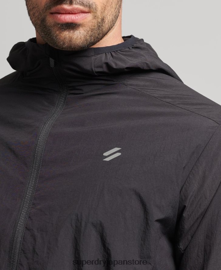 ランニングジャケット 男性 Superdry 衣類 黒 2J62PZ4544