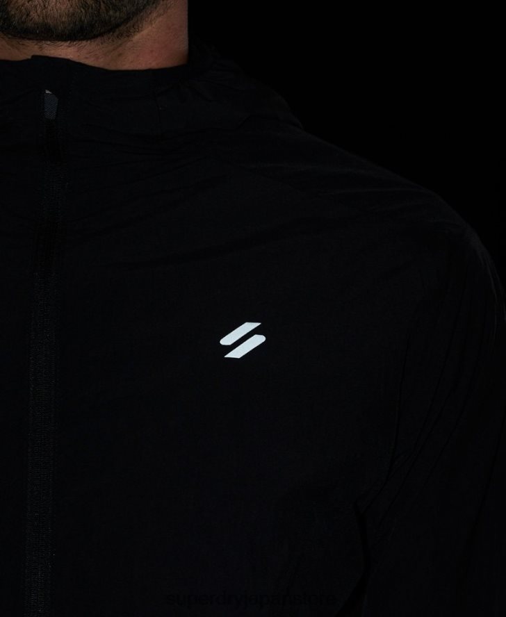 ランニングジャケット 男性 Superdry 衣類 黒 2J62PZ4544