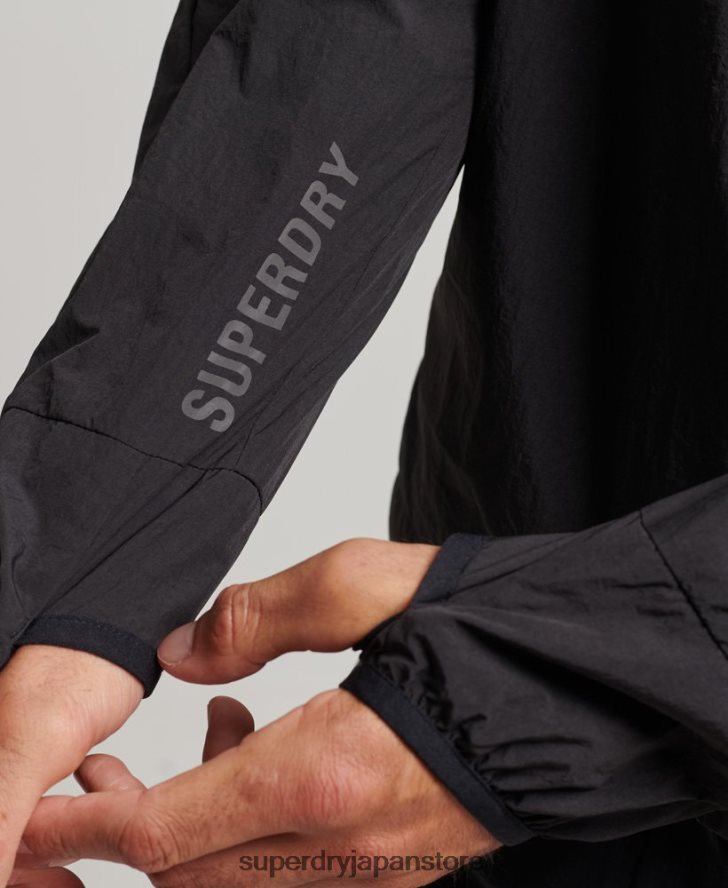 ランニングジャケット 男性 Superdry 衣類 黒 2J62PZ4544
