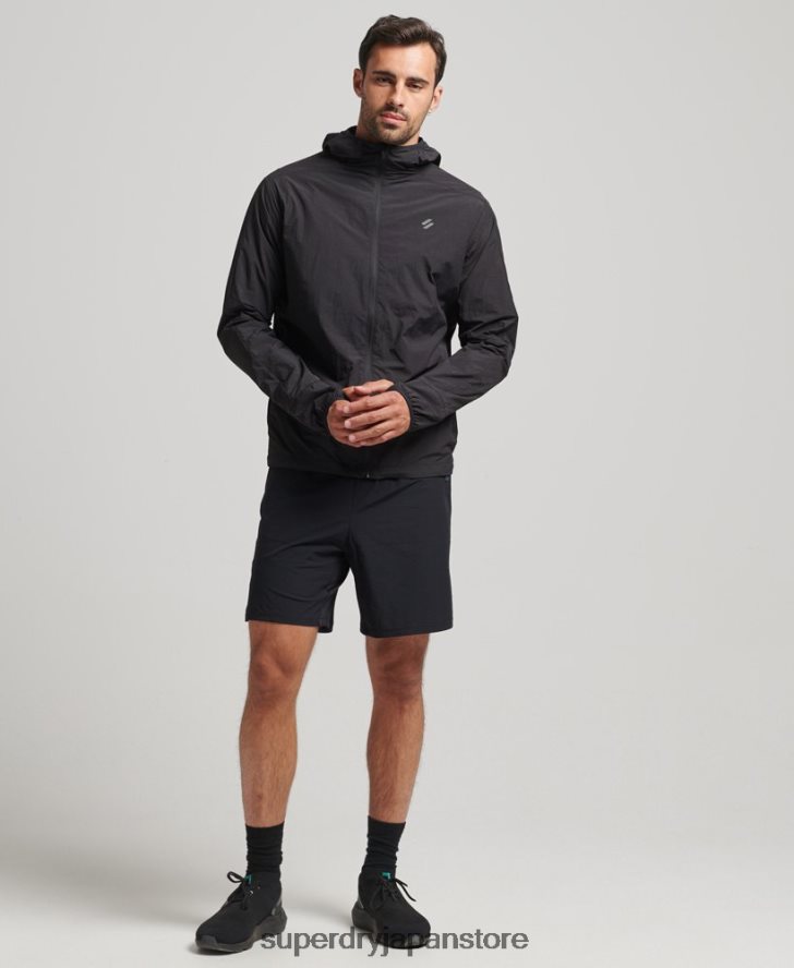 ランニングジャケット 男性 Superdry 衣類 黒 2J62PZ4544