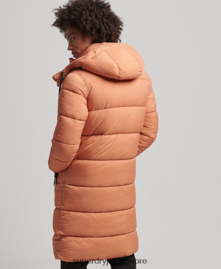 リップストップ延縄パファージャケット 男性 Superdry 衣類 オレンジ 2J62PZ4546