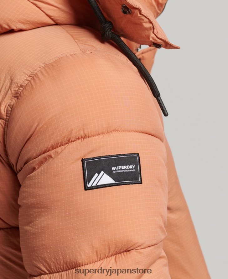 リップストップ延縄パファージャケット 男性 Superdry 衣類 オレンジ 2J62PZ4546