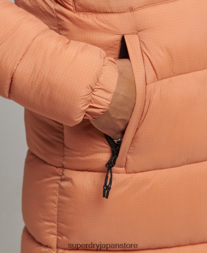 リップストップ延縄パファージャケット 男性 Superdry 衣類 オレンジ 2J62PZ4546