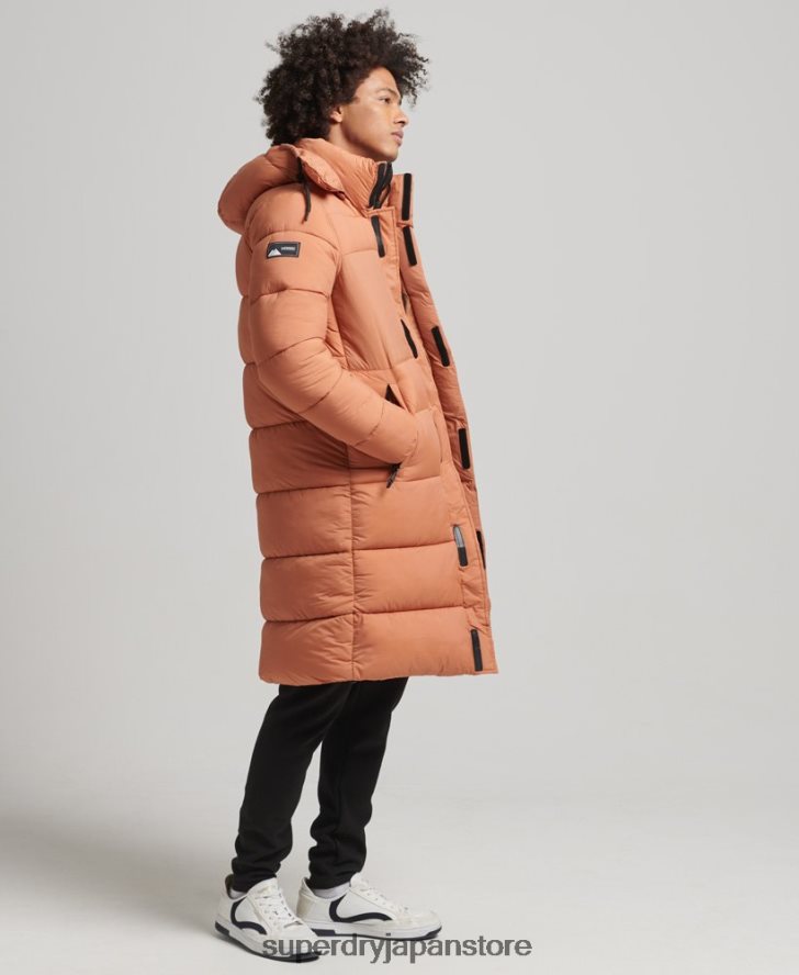 リップストップ延縄パファージャケット 男性 Superdry 衣類 オレンジ 2J62PZ4546