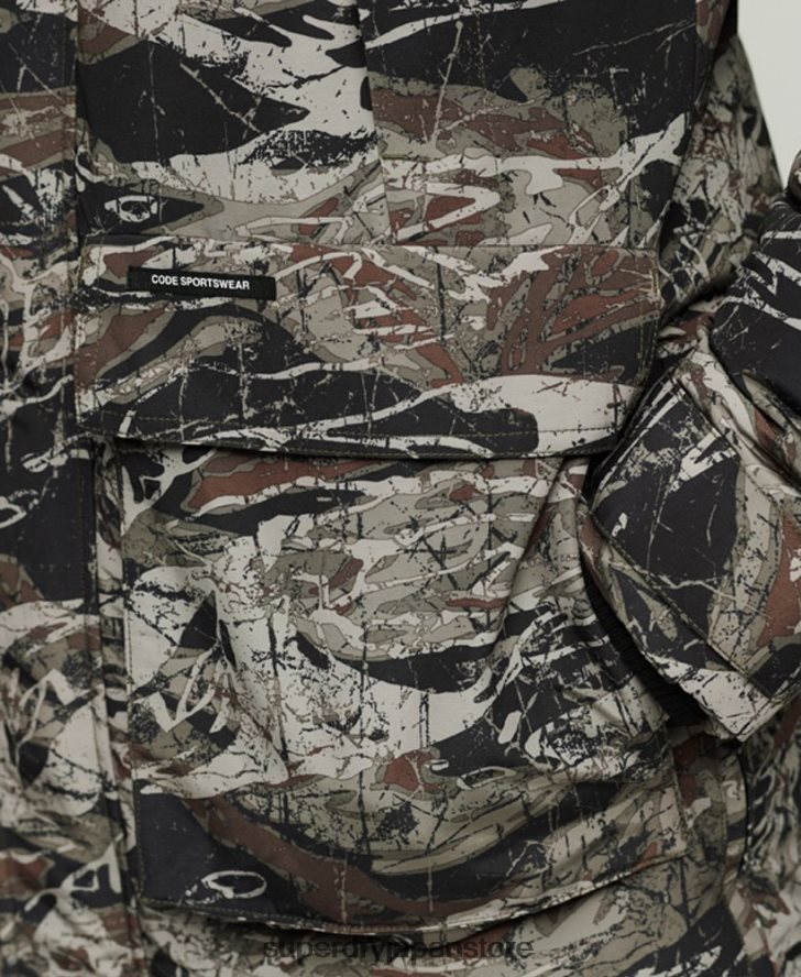 フェイクファーフード付きエベレストパーカージャケット 男性 Superdry 衣類 緑 2J62PZ4547