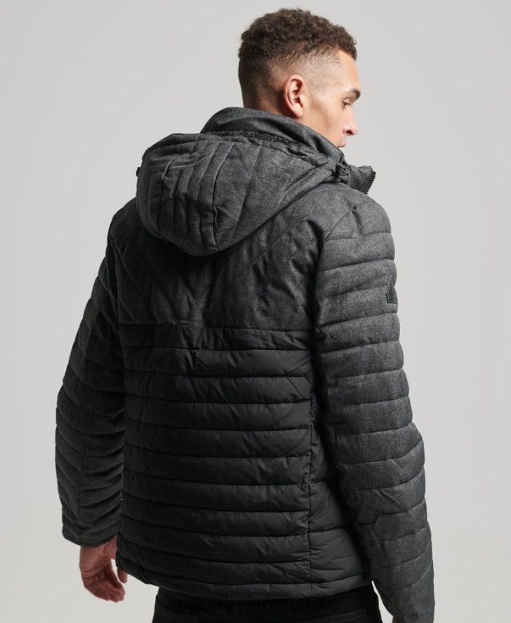 ツイードミックスフジジャケット 男性 Superdry 衣類 濃い灰色 2J62PZ4548