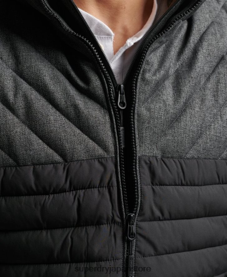 ツイードミックスフジジャケット 男性 Superdry 衣類 濃い灰色 2J62PZ4548