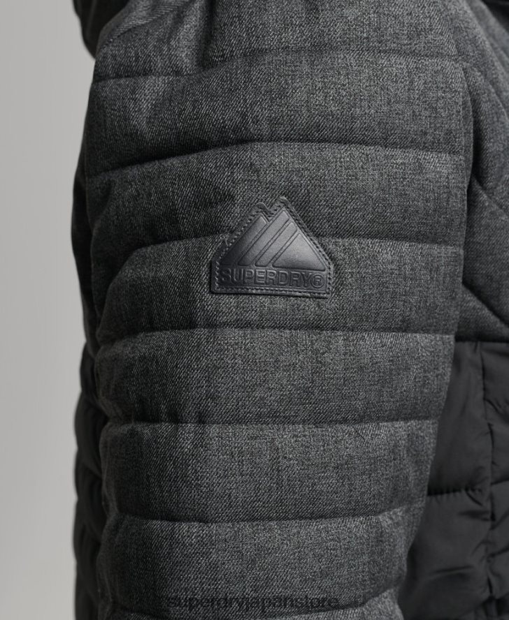 ツイードミックスフジジャケット 男性 Superdry 衣類 濃い灰色 2J62PZ4548