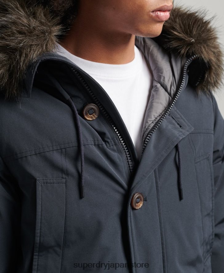 ルーキーダウンパーカーコート 男性 Superdry 衣類 海軍 2J62PZ4549