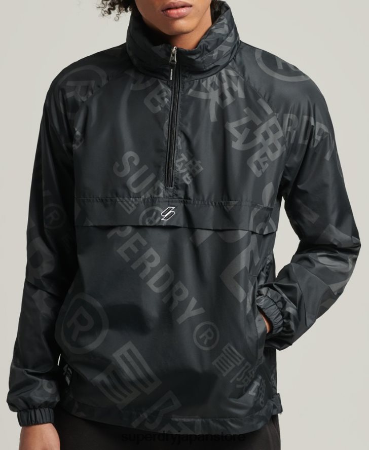 エッセンシャルグラフィック カジュアルジャケット 男性 Superdry 衣類 黒 2J62PZ4550