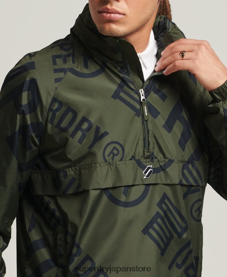 エッセンシャルグラフィック カジュアルジャケット 男性 Superdry 衣類 カーキ 2J62PZ4552