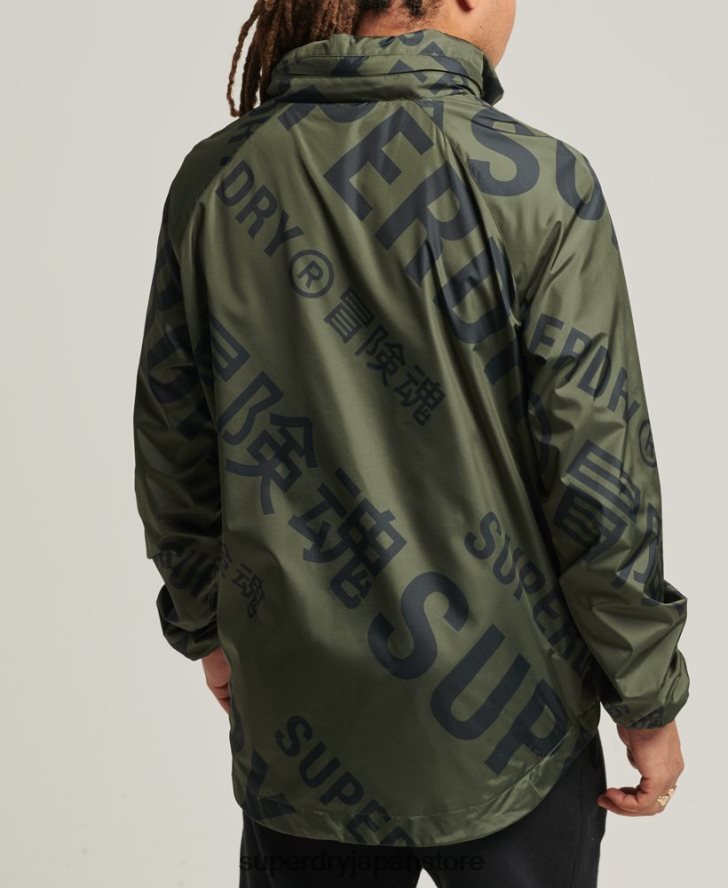 エッセンシャルグラフィック カジュアルジャケット 男性 Superdry 衣類 カーキ 2J62PZ4552