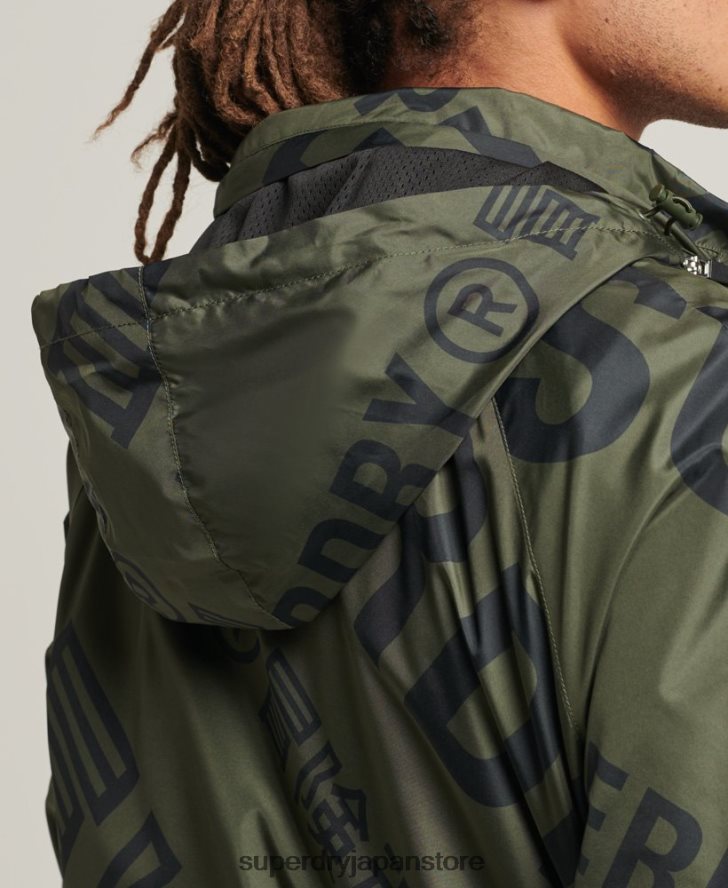 エッセンシャルグラフィック カジュアルジャケット 男性 Superdry 衣類 カーキ 2J62PZ4552