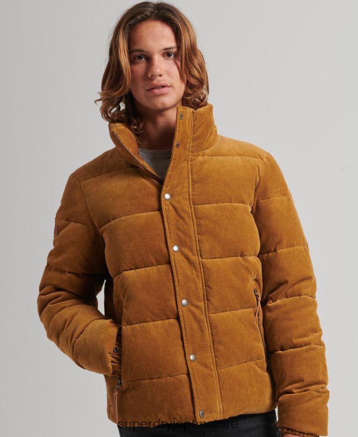 ヴィンテージレトロコードパファージャケット 男性 Superdry 衣類 茶色 2J62PZ4554
