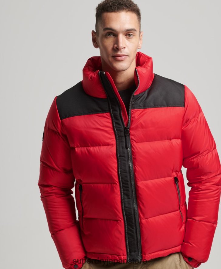 スポーツスタイルのコードダウンパファージャケット 男性 Superdry 衣類 赤 2J62PZ4555