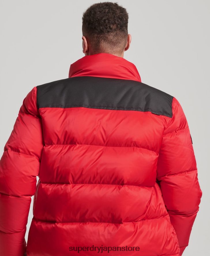 スポーツスタイルのコードダウンパファージャケット 男性 Superdry 衣類 赤 2J62PZ4555