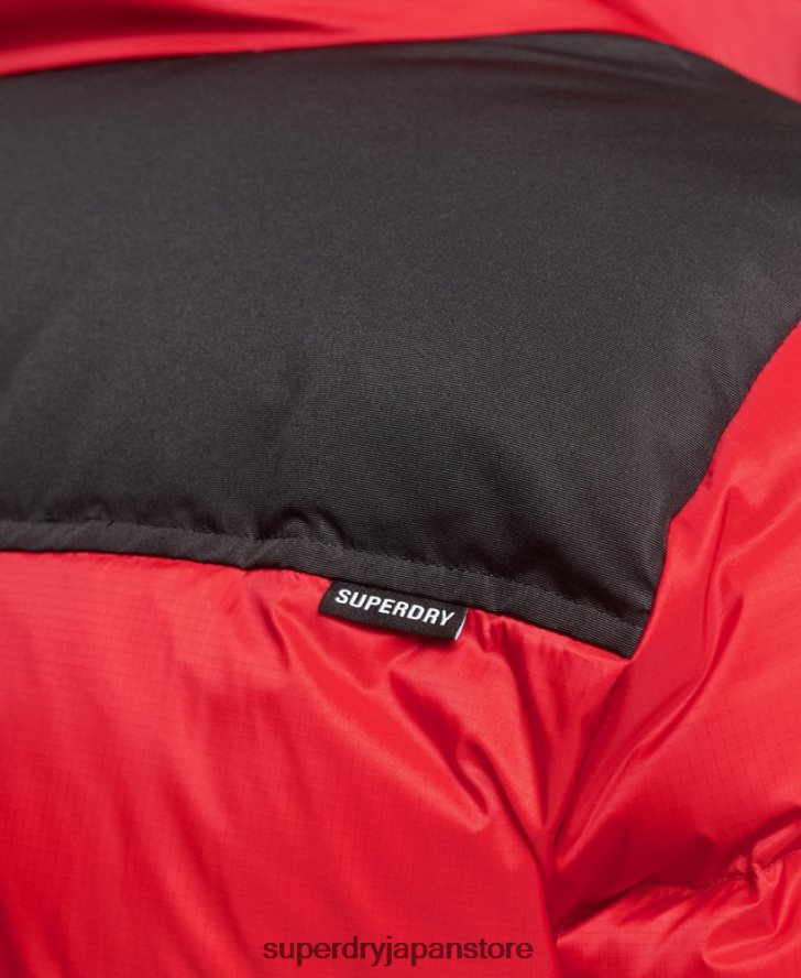 スポーツスタイルのコードダウンパファージャケット 男性 Superdry 衣類 赤 2J62PZ4555