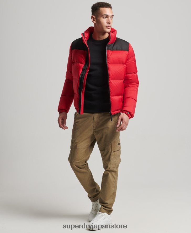 スポーツスタイルのコードダウンパファージャケット 男性 Superdry 衣類 赤 2J62PZ4555