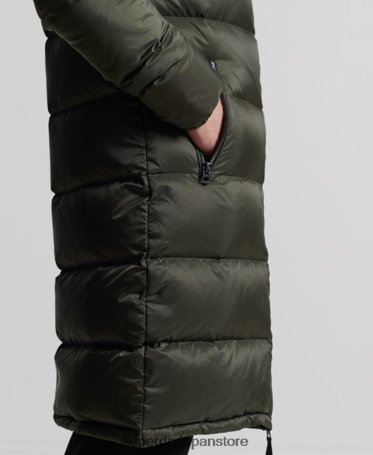 はえ縄ダウンダウンコート 男性 Superdry 衣類 カーキ 2J62PZ4556