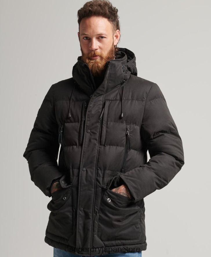 マイクロファイバーエクスペディションパーカージャケット 男性 Superdry 衣類 黒 2J62PZ4557